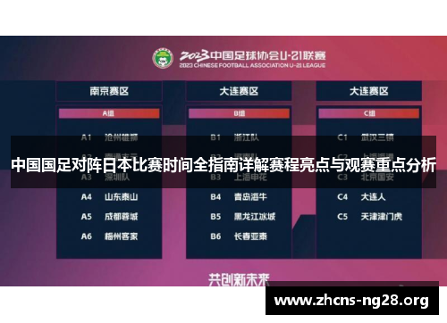 中国国足对阵日本比赛时间全指南详解赛程亮点与观赛重点分析